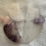 Gua Sha Crystal Face Therapy  Set -  Plus Rose Quartz Wands