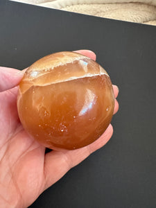 Crystal Sphere - Honey Calcite 6cm