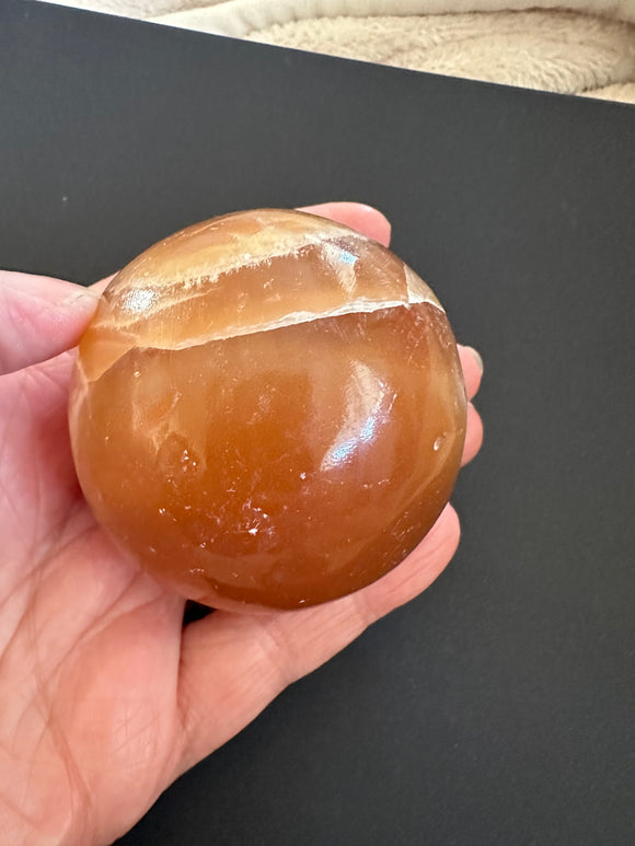 Crystal Sphere - Honey Calcite 6cm