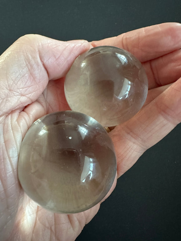 Crystal Sphere (pair) - Bought as Quartz but I believe Glass