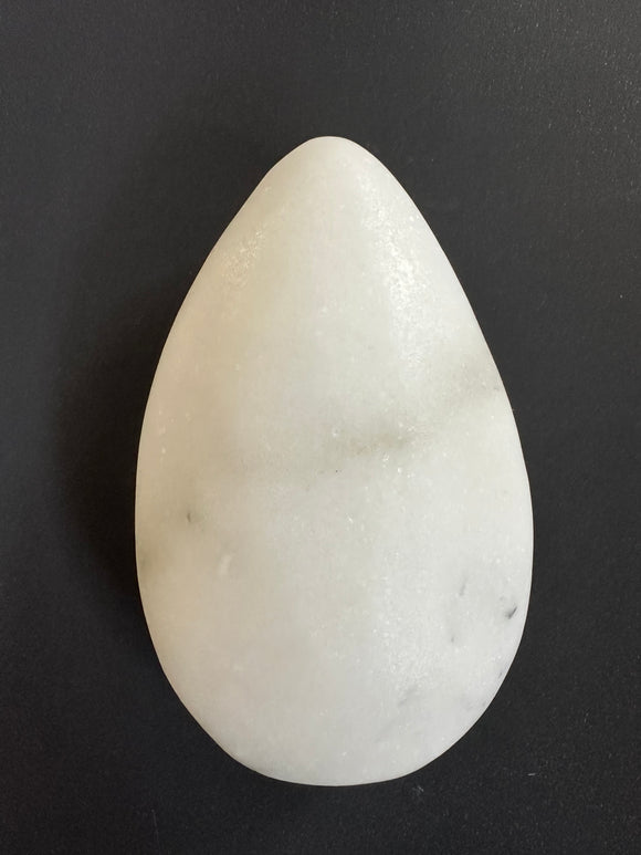 Marble - White Tear  shaped  medium marble stone
