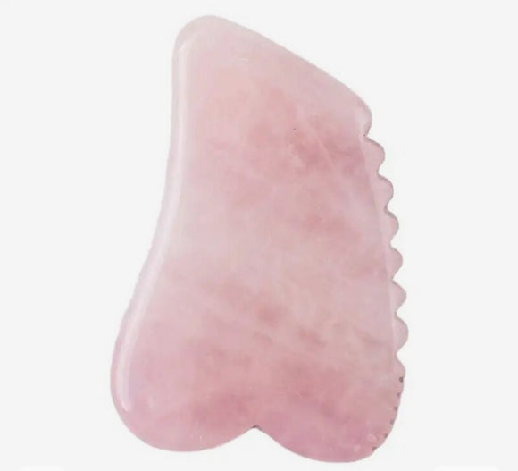 Gau Sha  - Rose Quartz Crystal Saw Tooth GauSha