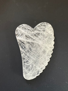 Gua Sha  - Clear Quartz Crystal Saw Tooth GauSha