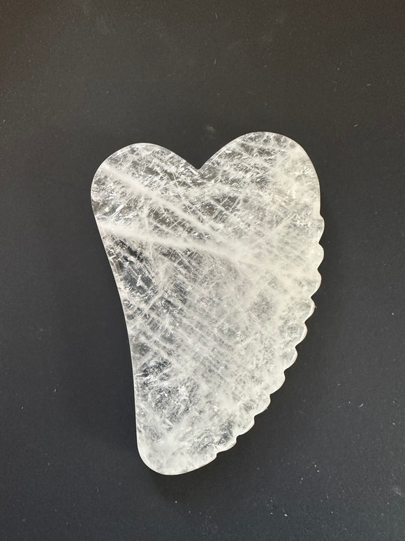 Gau Sha  - Clear Quartz Crystal Saw Tooth GauSha